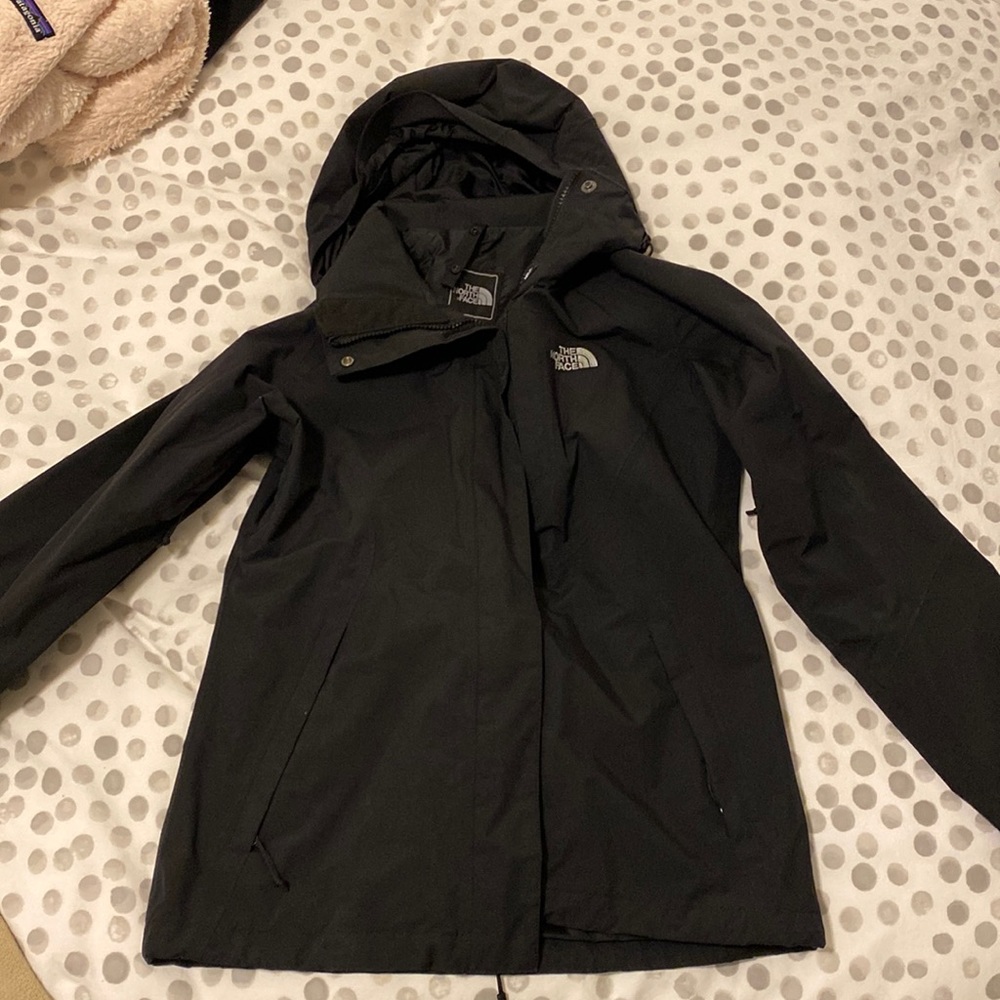 The North Face Black rain jacket